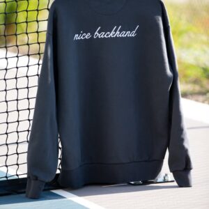 Nice Backhand Crew- Charcoal